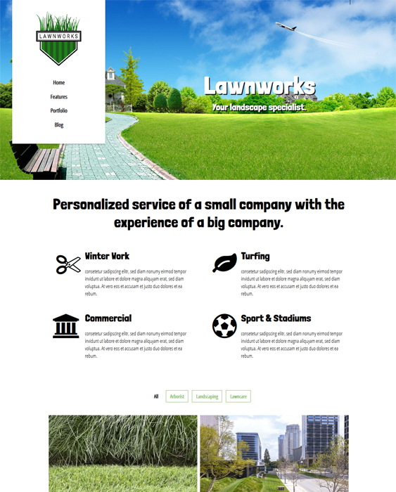 wordpress themes gardeners landscaping companies