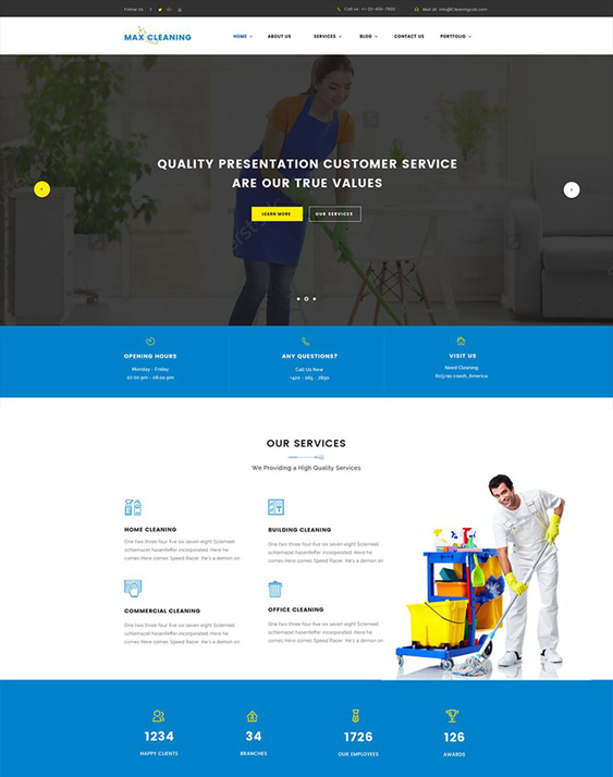 best wordpress themes cleaning companies cleaner maid feature