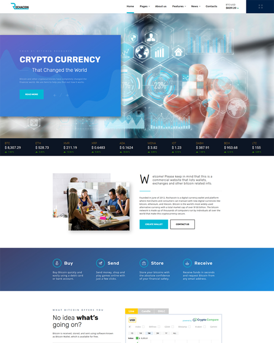bootstrap website templates bitcoin cryptocurrency