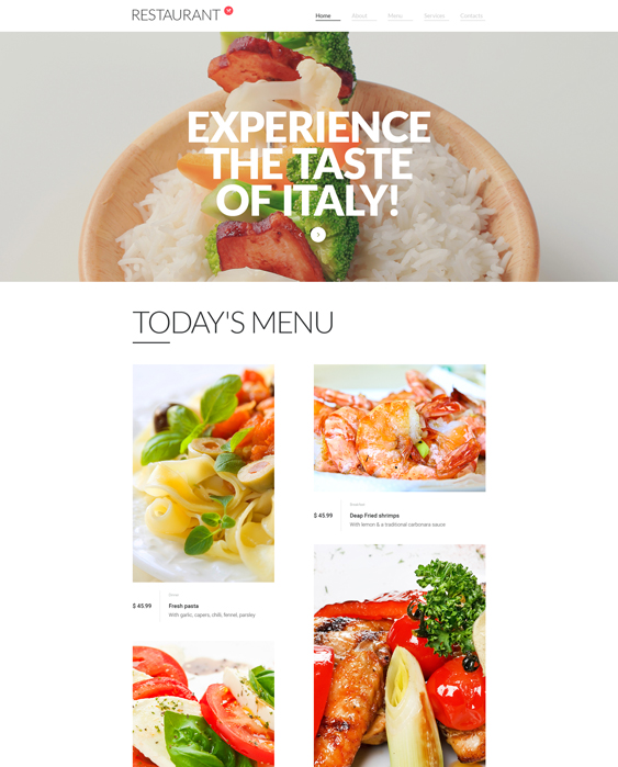 best bootstrap website templates for italian restaurants feature