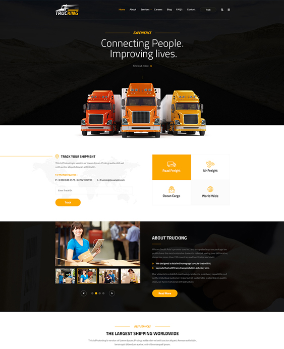 10 Of The Best Bootstrap Website Templates For Logistics Transportation Companies Buildify