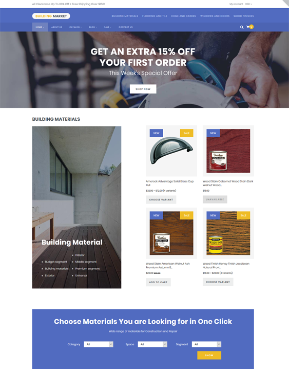 shopify themes building supply home improvement stores