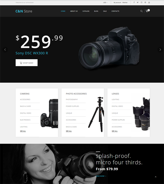 cell phone camera electronics shopify themes