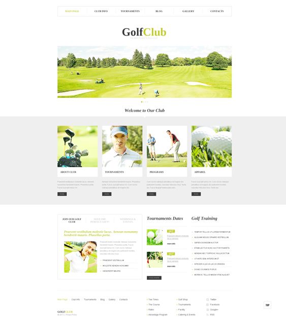 golf wordpress themes