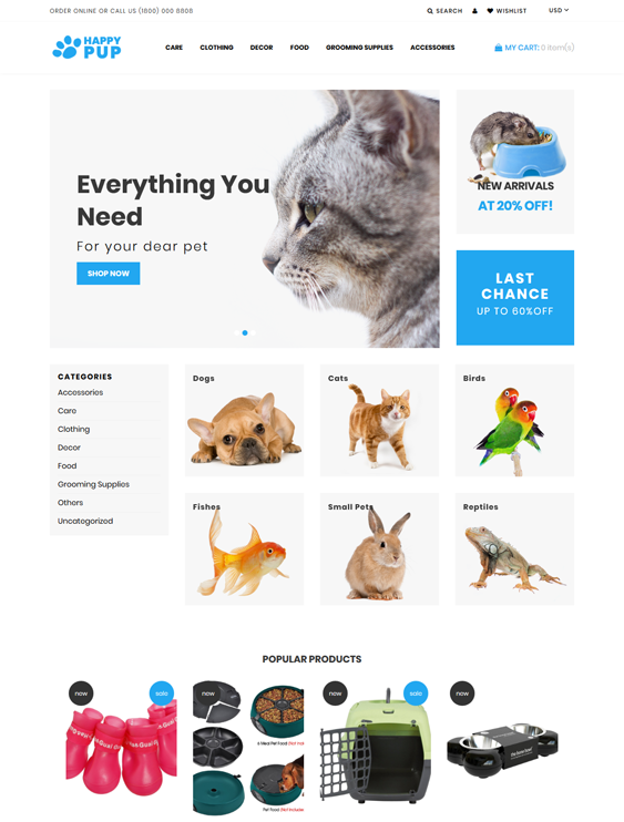 shopify themes for pet stores