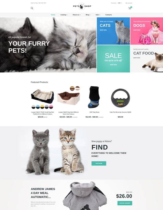 best shopify themes for pet stores feature
