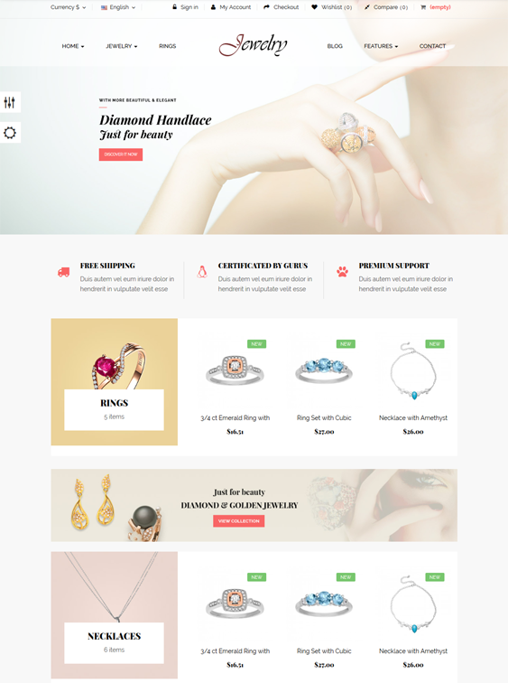 prestashop themes for jewelry stores