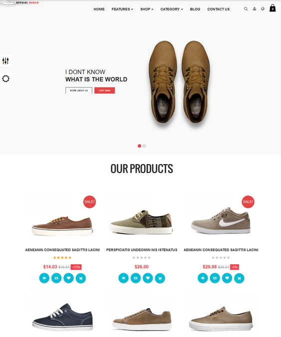 prestashop themes for selling shoes sneakers footwear
