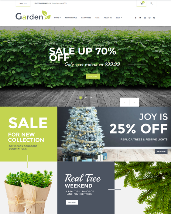 best woocommerce themes for selling gardening and landscaping supplies feature