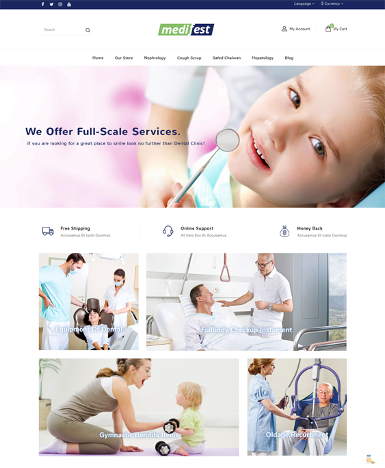 best health medical opencart themes feature
