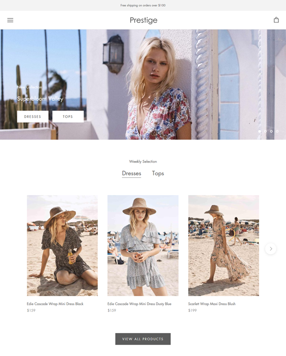 best shopify themes selling womens ladies clothing feature
