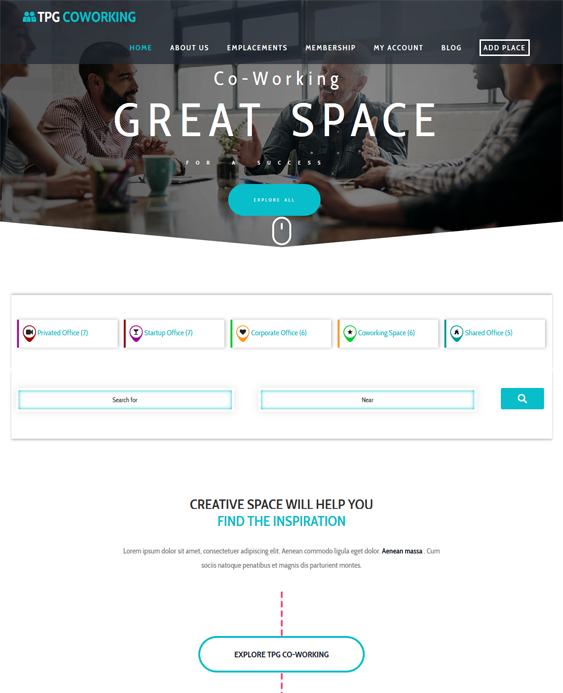 coworking wordpress themes for shared office spaces