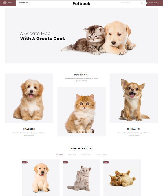best opencart themes cats animals feature