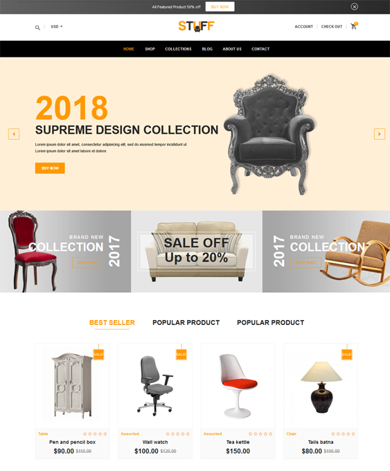 furniture store shopify themes