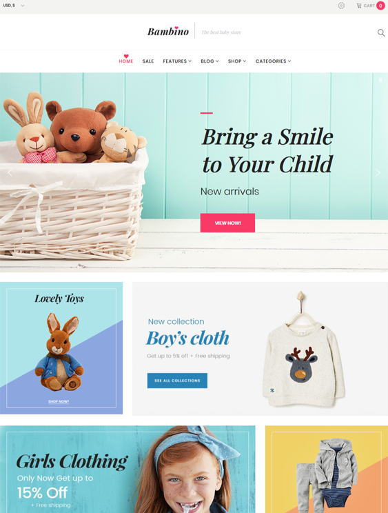 woocommerce themes for kids babies children