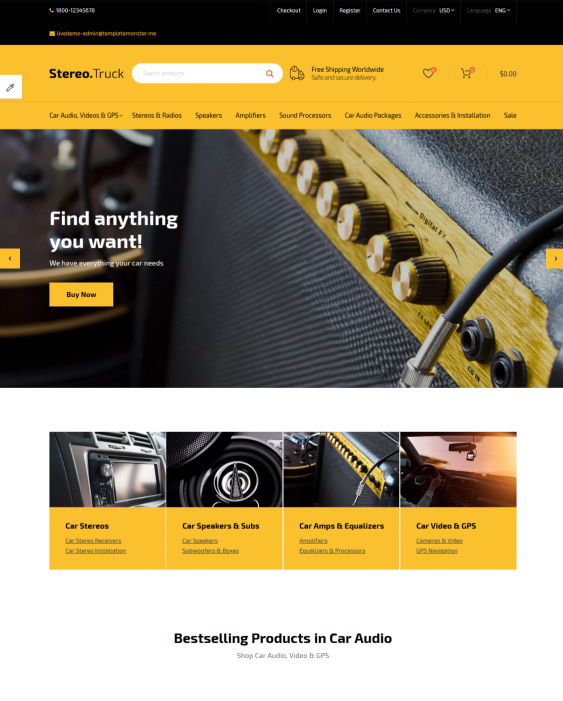 opencart themes automotive vehicle car stores