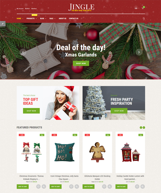 shopify themes for ecommerce Christmas websites
