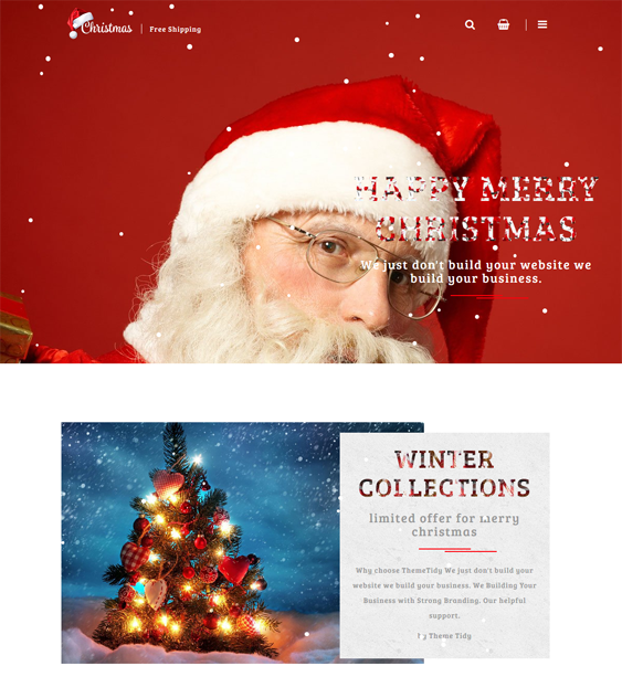 shopify themes for ecommerce Christmas websites