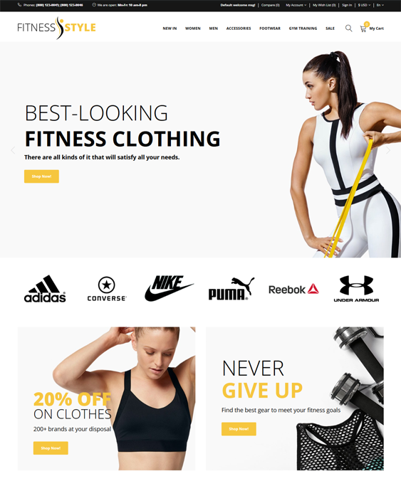 best opencart themes gym fitness sports stores feature
