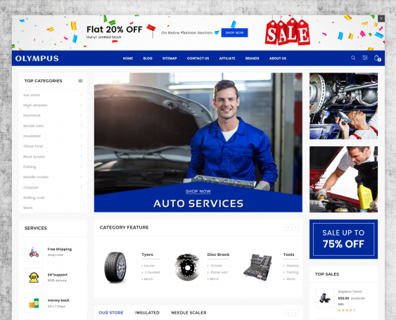opencart themes automotive vehicle car stores