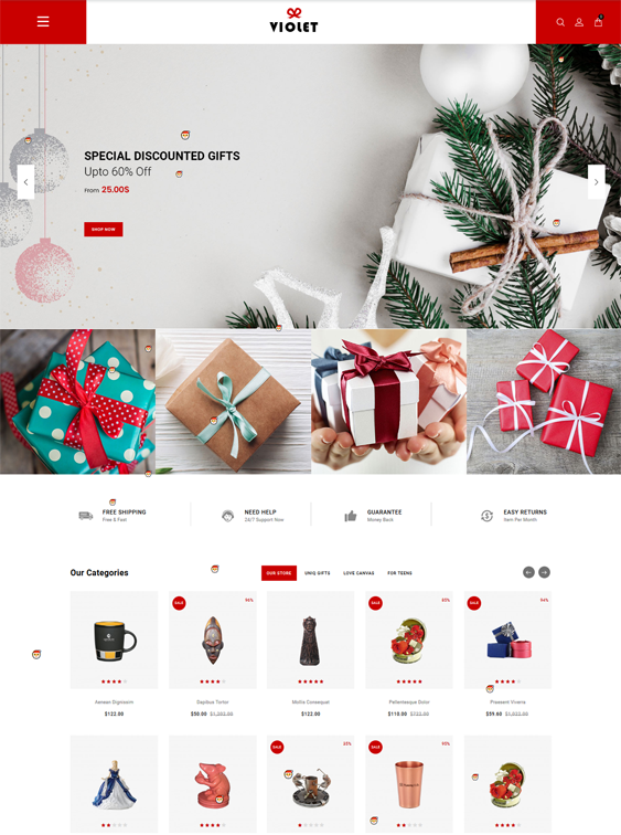 opencart themes for ecommerce Christmas websites