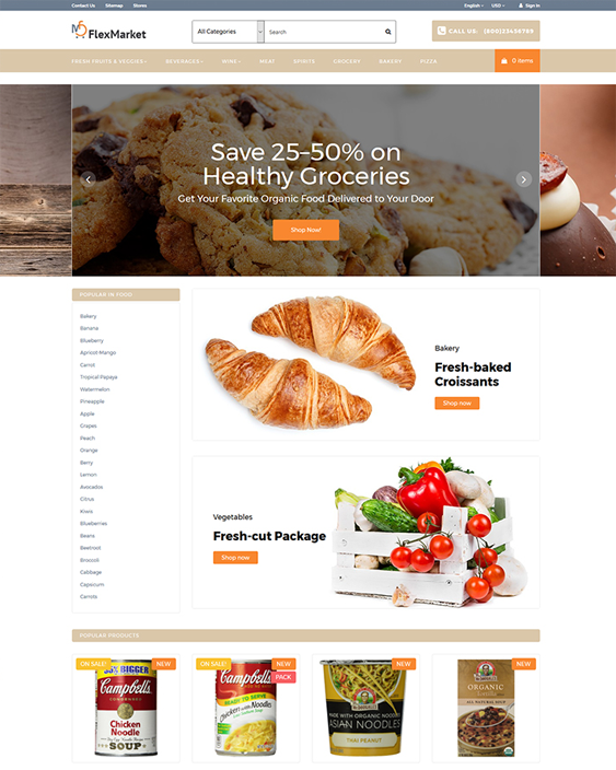 best prestashop themes for food and grocery stores feature