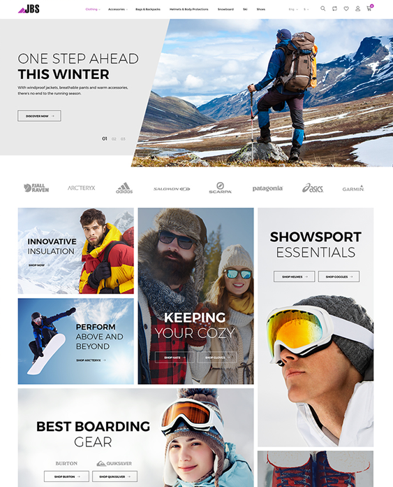 best prestashop themes winter sports stores feature