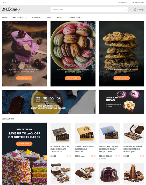 bakery shopify themes for selling cakes bread cookies