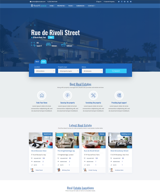 wordpress themes for real estate websites