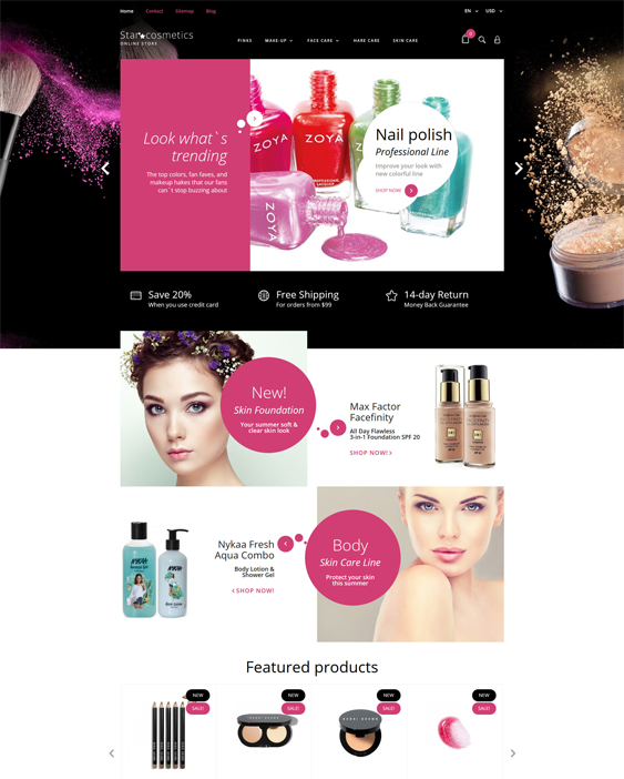 prestashop theme cosmetics perfume makeup beauty products