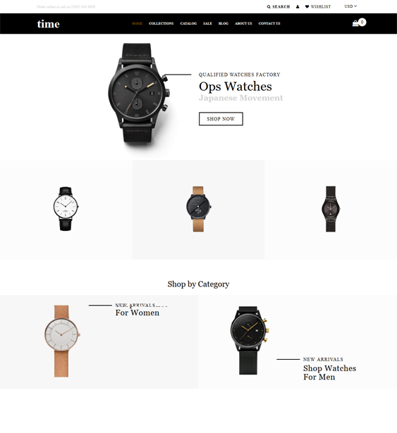 shopify themes jewelry watches