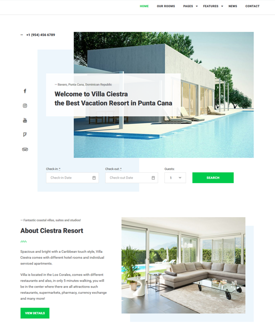 wordpress themes for hotels vacation rentals