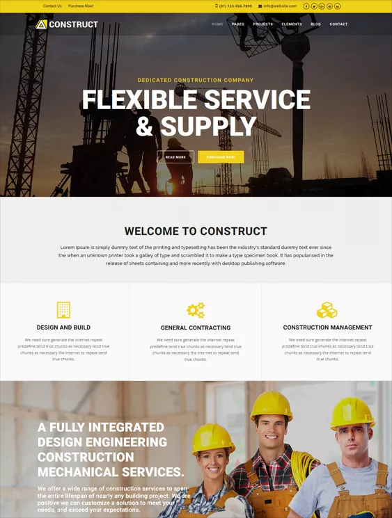 best joomla templates for construction companies feature