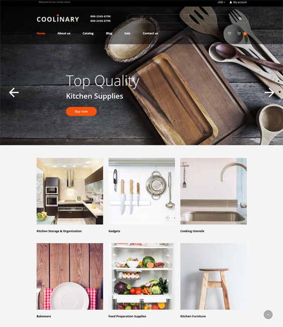 best shopify themes for kitchen supplies like bakeware cookware dinnerware feature