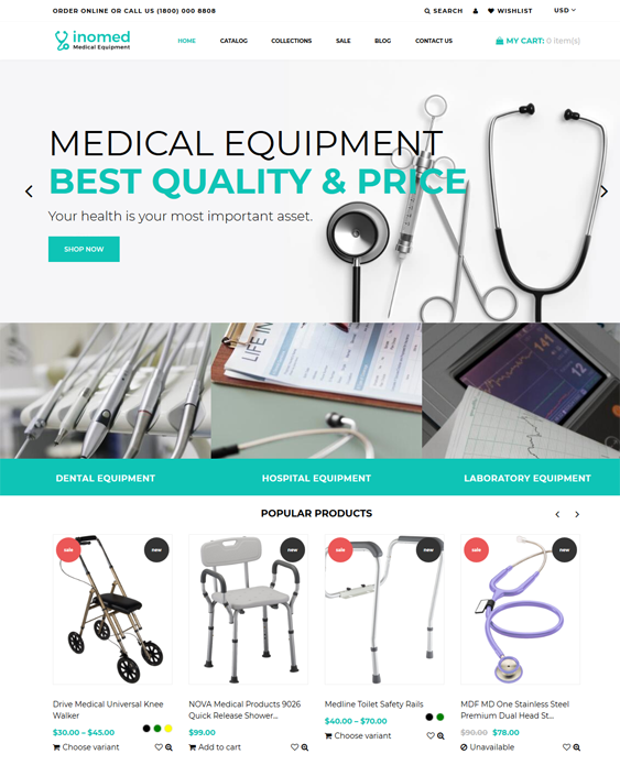 best medical shopify themes feature