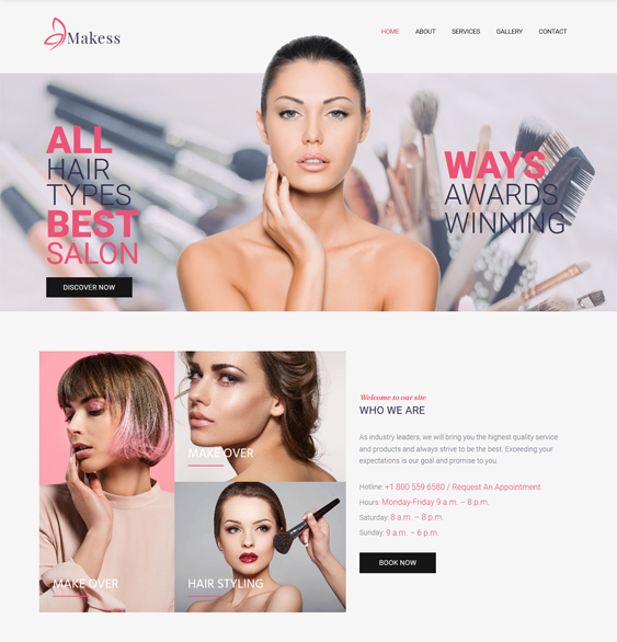 wordpress themes for beauty salons spas hairstylists