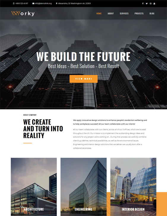 best wordpress themes for architects architecture firms feature