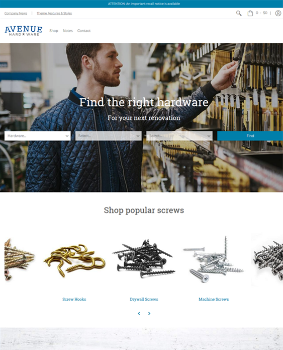 shopify themes hardware tool home improvements
