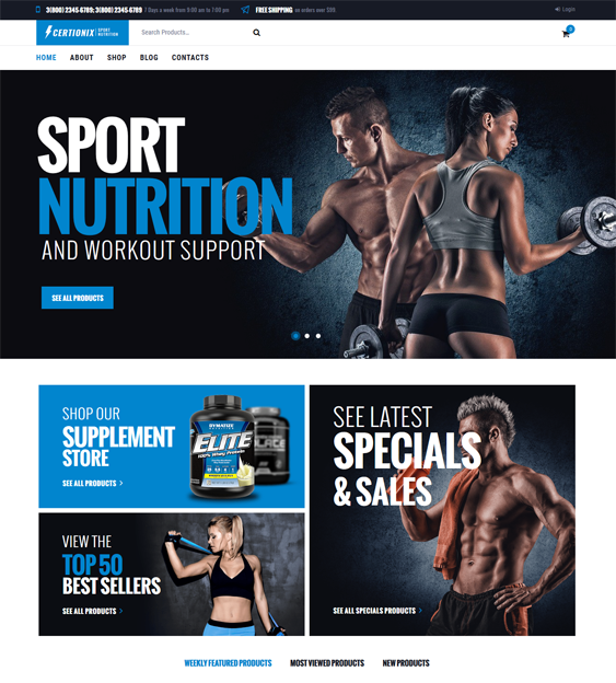 gym fitness woocommerce themes