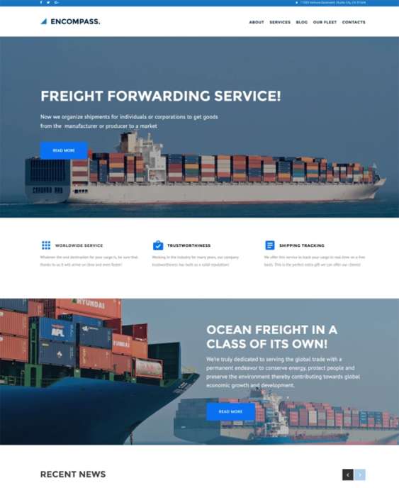 best wordpress themes transportation logistics websites feature