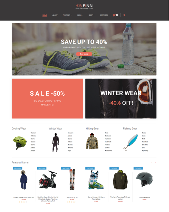 woocommerce themes for sports stores