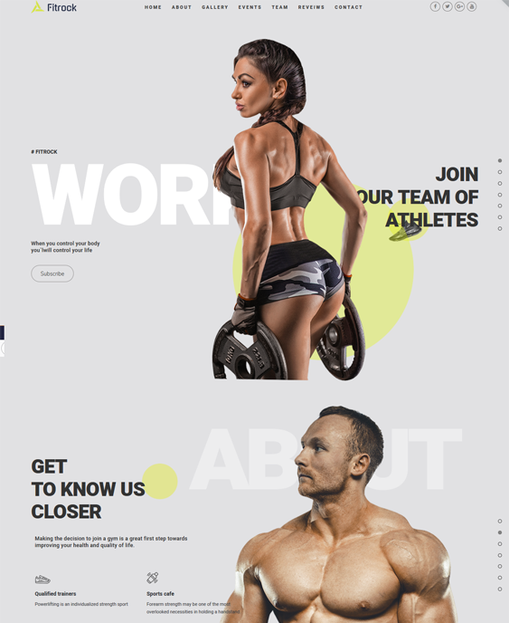 gym fitness wordpress themes