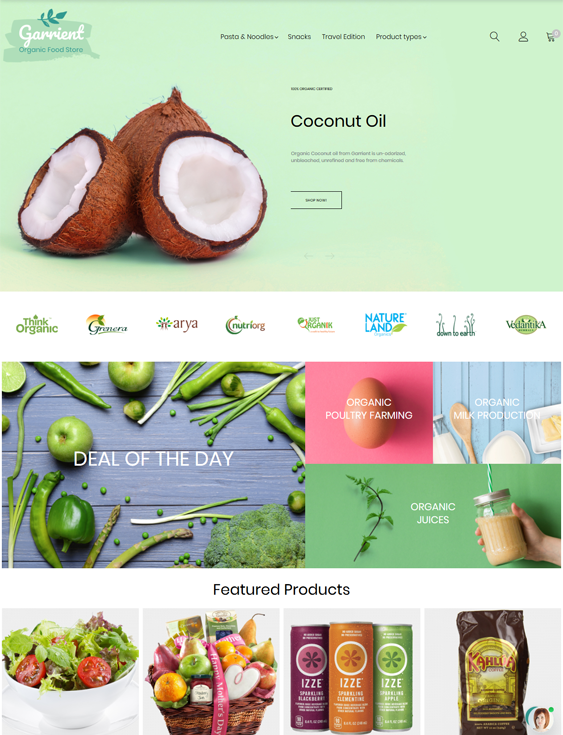best magento themes for selling food and spices feature
