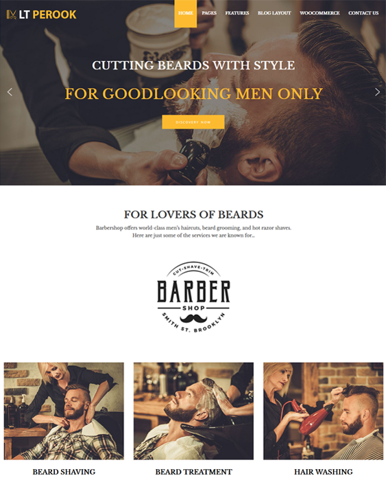 wordpress themes barber shops barbers