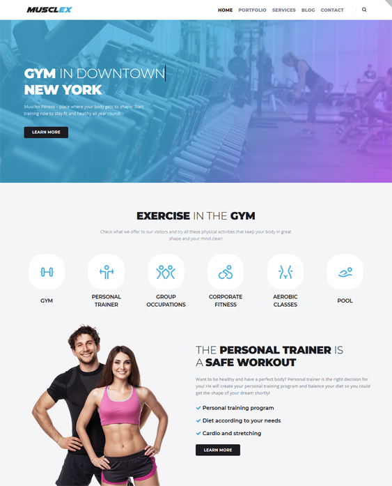 best gym fitness wordpress themes feature