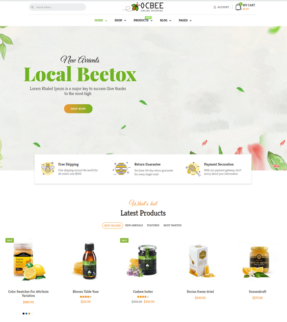 woocommerce themes for food stores