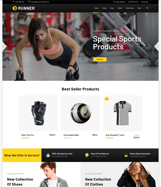woocommerce themes for sports stores