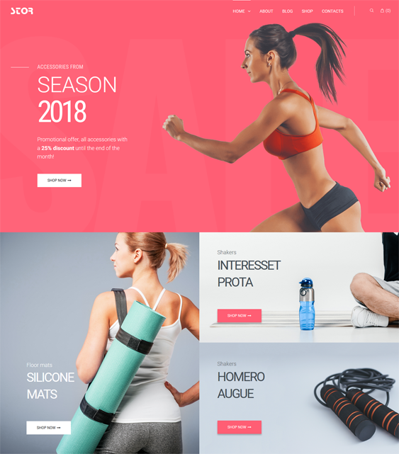 best gym fitness woocommerce themes feature