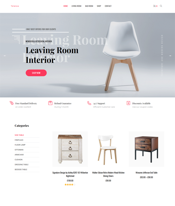 woocommerce themes for furniture stores