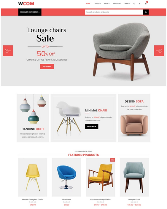 woocommerce themes for furniture stores